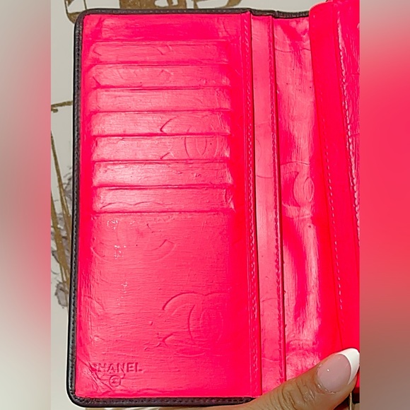 Chanel Long Wallet  Black Leather- authentic - Picture 6 of 14